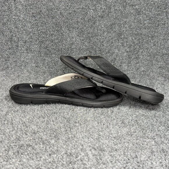 Nike Comfort Footbed Sandals Women's Size 7 Black Athletic Beach Thong Flip Flop - Picture 7 of 11